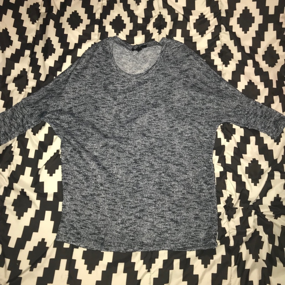 grey sweater/top